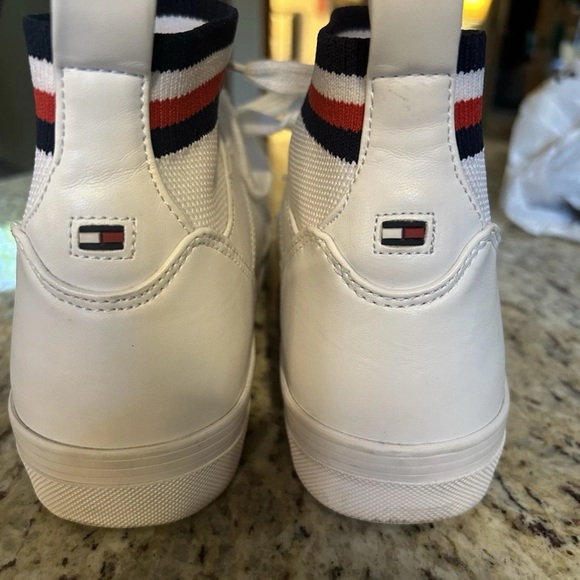 Tommy Hilfiger men’s high top sock sneakers size 10. Worn once. These are fun! - Picture 4 of 9